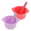 4pcs Silicone Wax Pot Liner Foldable Non Stick Wax Bowl for Hair Removal Pink Purple view 1