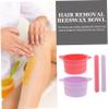 4pcs Silicone Wax Pot Liner Foldable Non Stick Wax Bowl for Hair Removal Pink Purple view 3