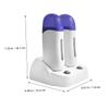 1 Set Dual Wax Warmer Hair Removal Device for Women Compact Design with US Plug Transparent Shell for Easy Monitoring Maximum Temperature Control Durable Construction view 2