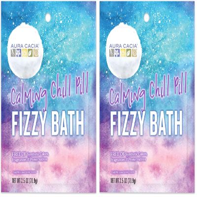 Aura Cacia Calming Chill Pill Fizzy Bath 2.5oz (Pack of 2)