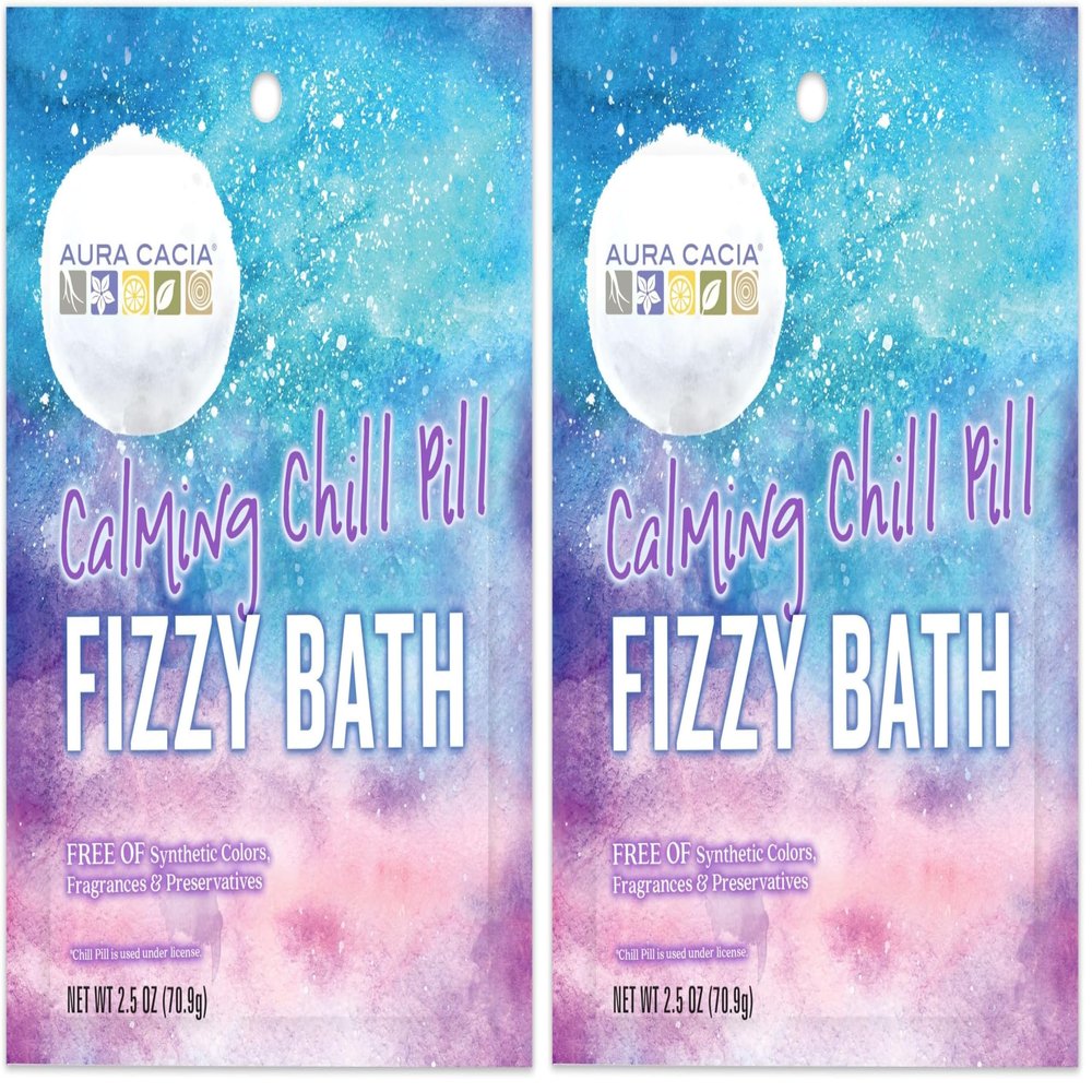 Aura Cacia Calming Chill Pill Fizzy Bath 2.5oz (Pack of 2)