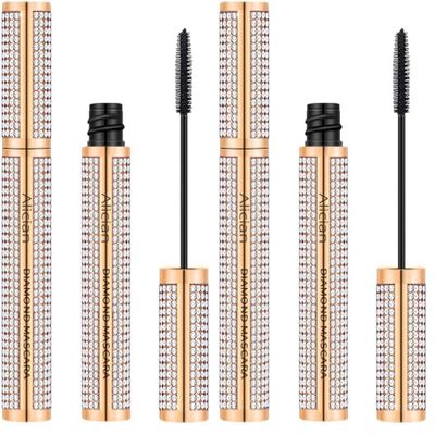 Alician Diamond Mascara, Waterproof Long Curling Extension Eyelashes, Long-Lasting, Thick Thickening, Smudge-proof and Lengthening Voluminous Eyelashes (Pack of 2)