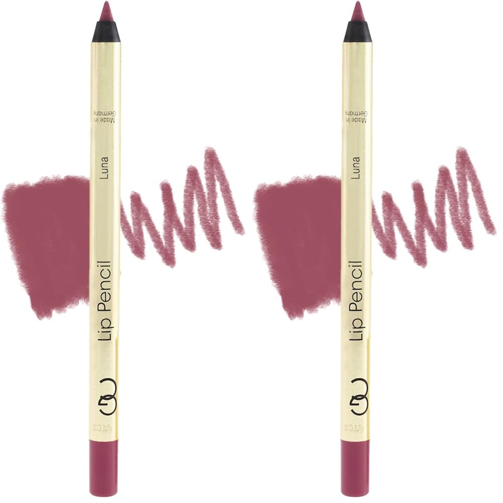 Gerard Cosmetics Lip Pencil (Luna), Ultra Pigmented Matte Pink Lip Liner, Long Lasting, Hydrating Creamy Formula, Cruelty Free (Pack of 2)