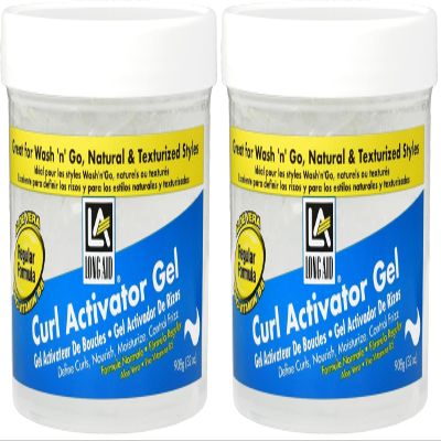 AmPro Long-Aid Activator Gel - Enriched with Aloe Vera, Protein, and Vitamin B Complex - Brings Essential Moisture to Strands - Defines Your Natural Curls - Regular - 32 oz (Pack of 2)