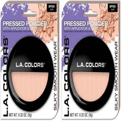 L.A. COLORS Pressed Powder (carded), Nude CBPP261A (Pack of 2)