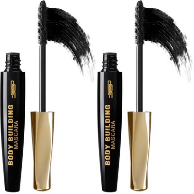 Black Radiance Body Building Mascara, Black, 1 Tube (Pack of 2)