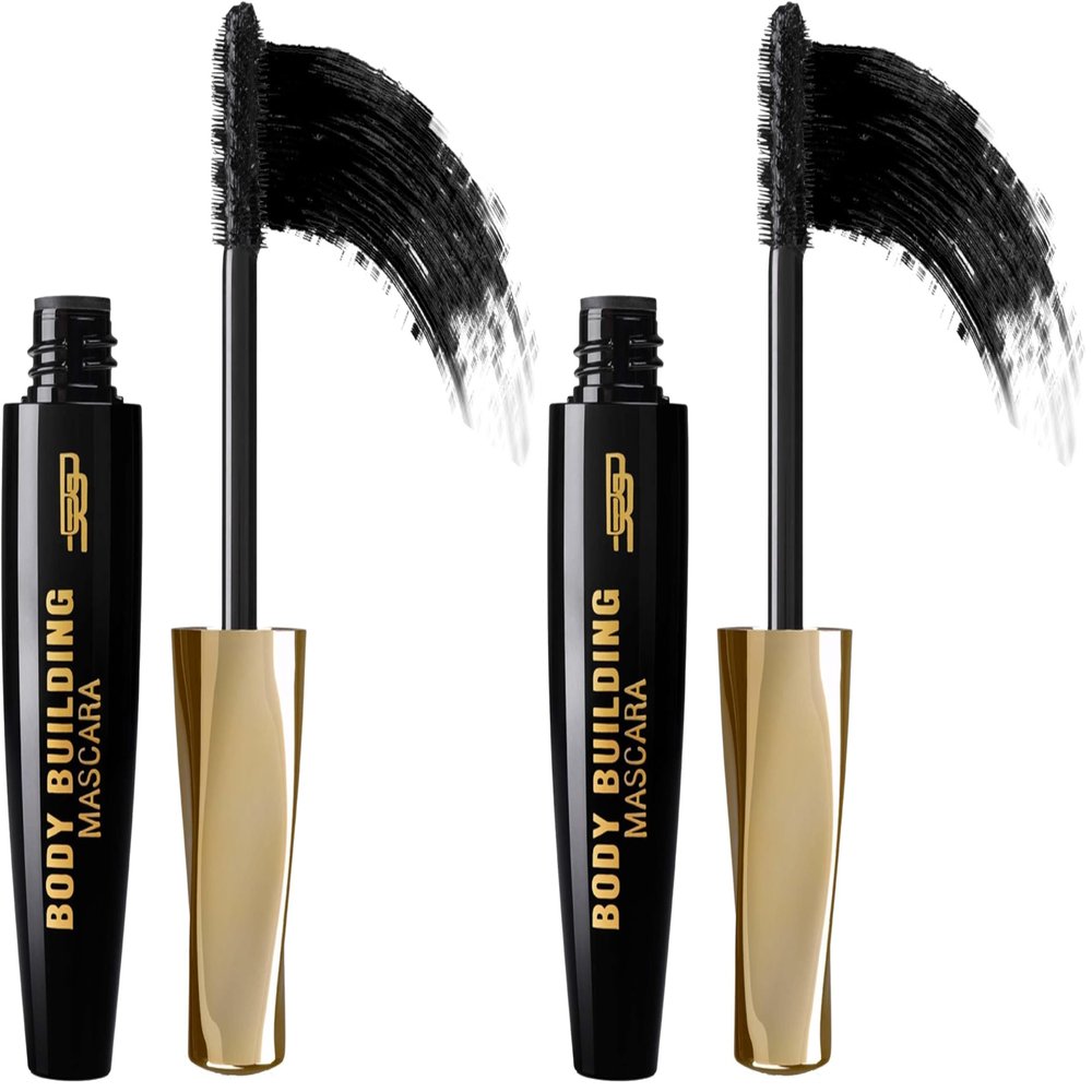 Black Radiance Body Building Mascara, Black, 1 Tube (Pack of 2)