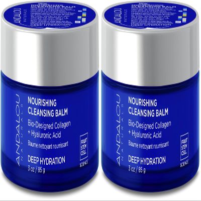 Andalou Naturals DEEP HYDRATION Nourishing Cleansing Balm (Pack of 2)