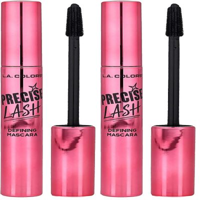 L.A. COLORS Precise Lash Mascara, Black CBMS814 (Pack of 2)