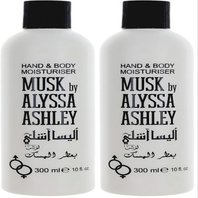 ALYSSA ASHLEY Musk Hand and Body Moisturizer - Lotion for Women - Body Cream for Smooth, Moisturized Skin - Citrus and Sicilian Bergamot - 10 oz (Pack of 2)