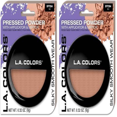 L.A. COLORS Pressed Powder (carded), Tan CBPP264A (Pack of 2)