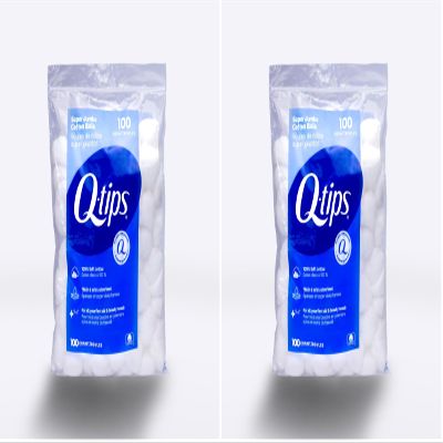Q-tips Super Jumbo Cotton Balls for Beauty, First Aid and Baby Care, 100% Thick Cotton, 100 Count (Pack of 2)