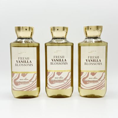 Fresh Vanilla Blossoms 3-Piece Bath & Body Bundle | Set of Three 10-Ounce Shower Gel Bottles