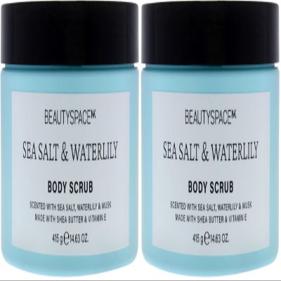 Beauty Space Body Scrub - Sea Salt and Waterlily by SpaceNK for Unisex - 14.63 oz Body Scrub (Pack of 2)