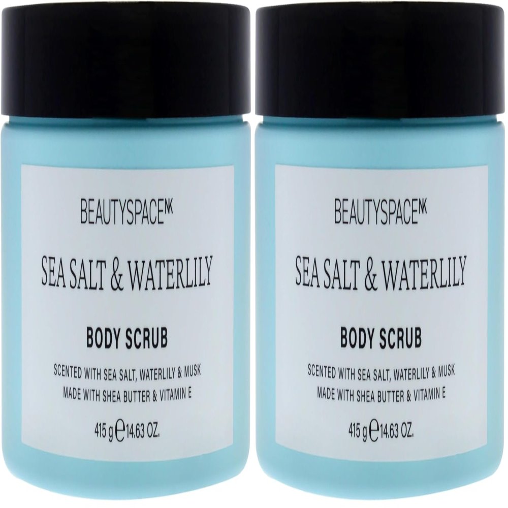 Beauty Space Body Scrub - Sea Salt and Waterlily by SpaceNK for Unisex - 14.63 oz Body Scrub (Pack of 2)