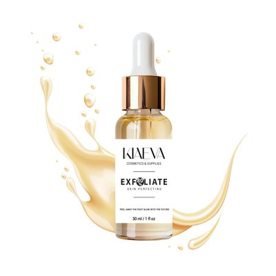 Kiaeva 80% Gentle Peeling Exfoliant and Smoothing Daily Toner for More Even-Looking Skin Tone, Unit Net Fl. 1oz / 30ml