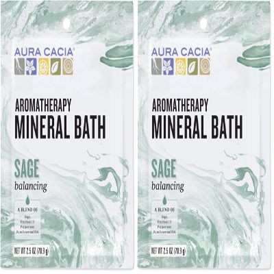 Aura Cacia Sage Mineral Bath 2.5 oz. (Pack of 2)