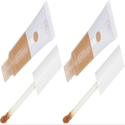 FLOWER BEAUTY By Drew Barrymore Get Real Serum Concealer - Brightens Skin + Blurs Blemishes - Hydrating Serum- Medium Deep (Pack of 2)
