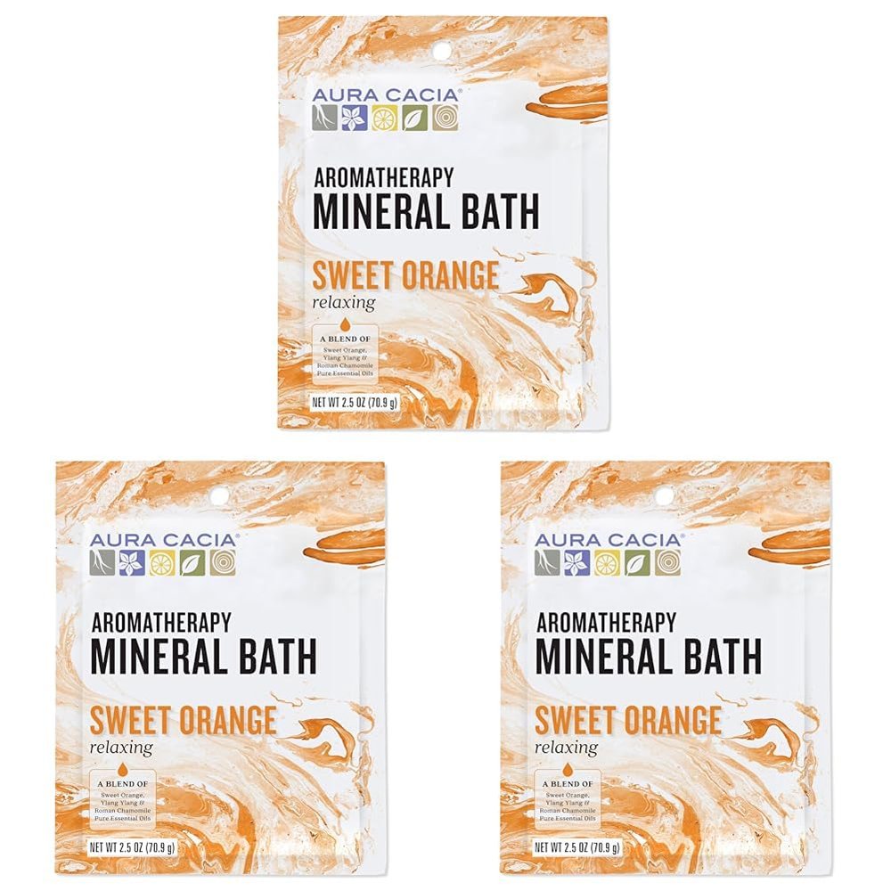 Aura Cacia Sweet Orange Mineral Bath 2.5 oz. (Pack of 3)