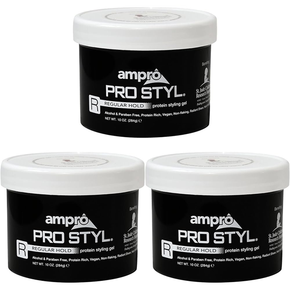 AmPro Pro Styl Protein Styling Gel Super Hold 10 oz. (Pack of 3)
