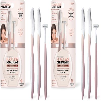 Finishing Touch Flawless DermaPlane Travel Pack Facial Exfoliator & Hair Remover (Pack of 2)