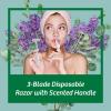 BIC Soleil Escape Scented Women's Disposable Razors, 3 Blades, Comfortable Shave, Lavender & Eucalyptus Scented Handle Shaving Razors for Women, 4 Count (Pack of 2) view 3