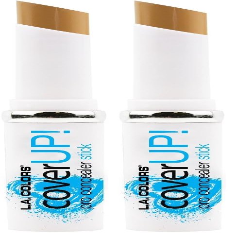 L.A. COLORS Cover UP! Concealer Stick, Bright CCS602 (Pack of 2)