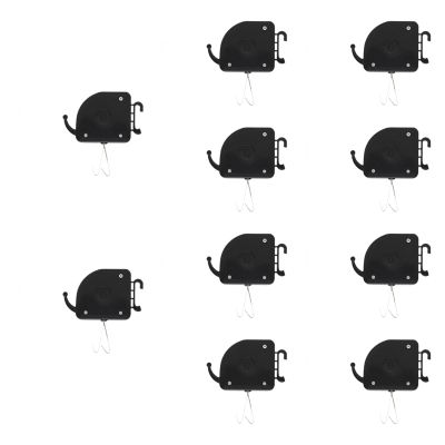 harayaa 10 Units Perming Bar Wire Hanging Box for Hair Curling Equipment, Black, 5.5x5cm
