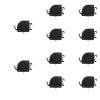 harayaa 10 Units Perming Bar Wire Hanging Box for Hair Curling Equipment, Black, 5.5x5cm view 1