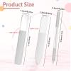 3 PCS Glass Nail Files for Natural Nails, Glass Nail Buffer and Shine Kit Professional Crystal Manicure Tools Double Sided Manicure Pedicure Tools Nails Kit for Shaping Buffing and Polishing Nailes view 2