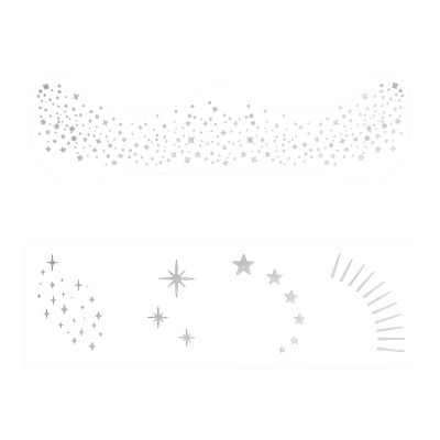 20pcs Silver Sparkle Freckles Face Tattoos, Waterproof Glitter Fake Freckle Makeup Patches for Women Cute Shimmery Speckles Stickers for Cosplay Carnival Party Festive