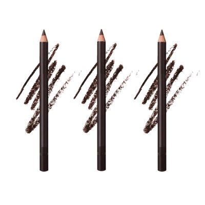 3 Pack 24 hr Waterproof Eyeliner Double Sharpenable Eye Pencil, 2 in 1 Eyeliner and Eyebrow Pencil, No Smudging, Fading, Smooth and Easy to Color (02# Dark Brown 3pcs)