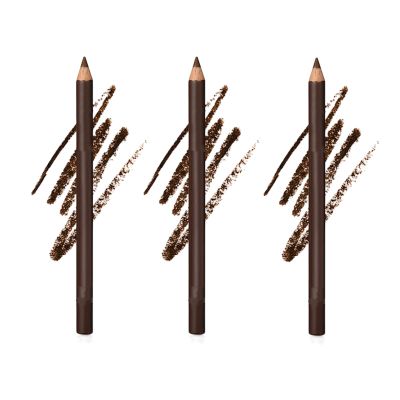 6 Pack 24 hr Waterproof Eyeliner Double Sharpenable Eye Pencil, 2 in 1 Eyeliner and Eyebrow Pencil, No Smudging, Fading, Smooth and Easy to Color (03# Brown 3pcs)
