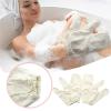 Garshana Gloves Raw Silk Massage Gloves Ayurvedic Massage, Raw Siilk Tool,Ayurvedic Massaged, Spa Hand Mittens With Elastic Wristband,Dry Brushing Exfoliator for Lymphatic Drainage.(White-1pcs) view 4