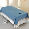Blue(h),140x230cm,LDLCYCN Massage Table Bed Sheet Reusable Massage Bed Cover Sheet Spa Bed Cover with Lace Soft Comfortable Mattress Cover for Beauty Tattoo Protective Massage Bed Cover view 1