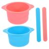 CALLARON 2set Wax Melting Bowl Set Silicone Mask Mixing Bowl Heat-resistant for Diy Masks Beauty Salon Accessory view 1