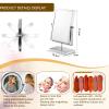 BINGOHM Double-Sided Vanity Mirror, Elegant Desk Mirror for Makeup with Swivel Design, 2X/3X Magnifying Cosmetic Mirror for Bedroom or Bathroom,2X,Silver view 2