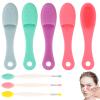 5 PCS Pore Scrubber for Face, 3 PCS Lip Scrub Brush, Pore Cleansing Brush, Nose Scrubber for Blackheads, Gentle Exfoliation, Makeup Skincare Removal, Cleansing and Massage view 1
