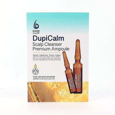 DupiCalm Scalp Cleanser Premium Ampoule  Trial Set (2 Single-Use Ampules with Reusable Dilution Bottle), Salon-Grade, Deep Clean, Foam-Free, Clinically Proven, and Low-Irritation Aftercare Set