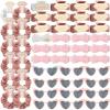 Tethzeng Bridesmaid Scrunchies Proposal Gifts square 4.1inch Bachelorette Hair Claws Clips women heart sunglasses headband gift for Wedding Party Favors (White&Rose Gold 48pcs) view 1