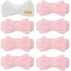 Tethzeng Bridesmaid Scrunchies Proposal Gifts square 4.1inch Bachelorette Hair Claws Clips women heart sunglasses headband gift for Wedding Party Favors (White&Rose Gold 48pcs) view 2