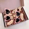 Tethzeng Bridesmaid Scrunchies Proposal Gifts square 4.1inch Bachelorette Hair Claws Clips women heart sunglasses headband gift for Wedding Party Favors (White&Rose Gold 48pcs) view 4
