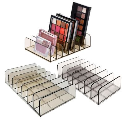 2 Pack Acrylic Makeup Eyeshadow Palette Organizer Box, 7-Slot Clear Cosmetic Display Case Accessories Storage Holder for Sunglasses Wallets Facial Mask CD Phone (green)
