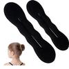 2Pcs Black Hair Bun Maker Foam Sponge Buns Shaper Lazy Hair Curler Bun Clip Quick Twister Hair Styling Accessories for Women Girls view 1