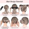 2Pcs Black Hair Bun Maker Foam Sponge Buns Shaper Lazy Hair Curler Bun Clip Quick Twister Hair Styling Accessories for Women Girls view 4