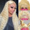 Belaved Lace Front Wigs Human Hair 613 Blonde Deep Wave 13x6 HD Transparent Curly Real Human Hair 180% Density Pre Plucked Glueless Lace Frontal Wig for Women Natural Hairline 24 Inch view 2