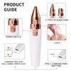 Facial Hair Removal for Women,2 in 1 Electric Hair Removal Device for Chin Upper Lip Peach Fuzz & Rechargeable Eyebrow Trimmer with LED Light for Precise Shaping view 2