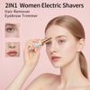 Facial Hair Removal for Women,2 in 1 Electric Hair Removal Device for Chin Upper Lip Peach Fuzz & Rechargeable Eyebrow Trimmer with LED Light for Precise Shaping view 4
