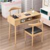 Wooden Nail Desk with Storage Dual Layer Manicure Table Workstation Large Storage Space for Nail Salons Practical(80cm/31.5in) view 1