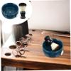 OUNONA 2Pcs Men Shaving Ceramic Shaving Bowl Brush Kit for Creating Easy to Clean for Home Travel Use Great present for Grooming Enthusiasts view 4